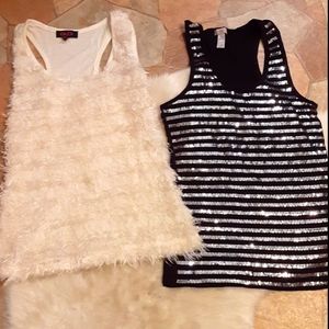 Two (2) for $25 racer back evening tanks. S/M